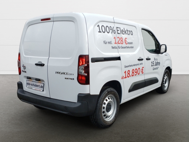 Foto 1 - Toyota Proace City Duty Comfort Electric 50 kWh L1 verblecht+4-tür+Tempomat+Lichtsensor+Klimaanlage, ice white (weiss)