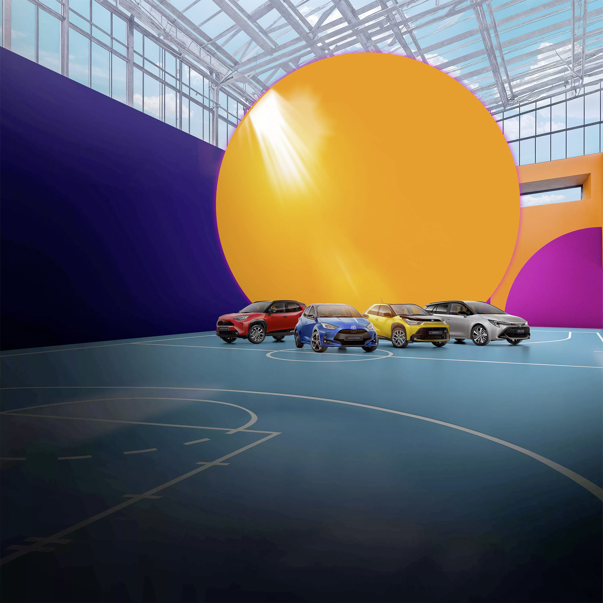 Header Toyota 0 % Finanzierungsangebote, mehrere vollelektrische Toyota Modelle